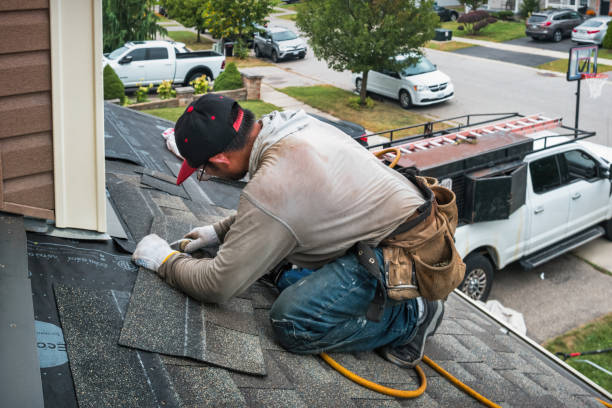 Professional Roofing technician working in Leasburg, NC